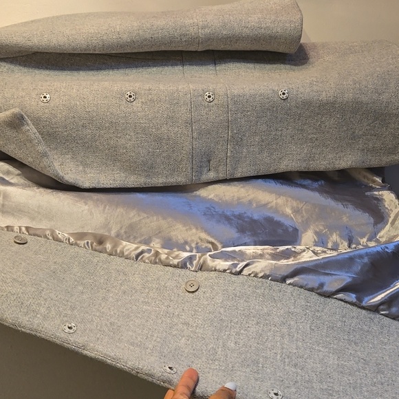 J. Crew Stadium Cloth Nello Gori Light Gray Women's Wool Coat NWOT - Picture 12 of 16